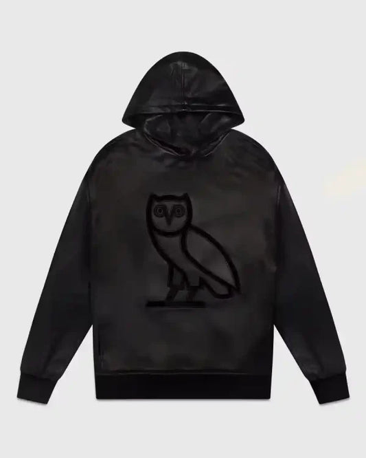 OVO OG Leather Black Hoodie