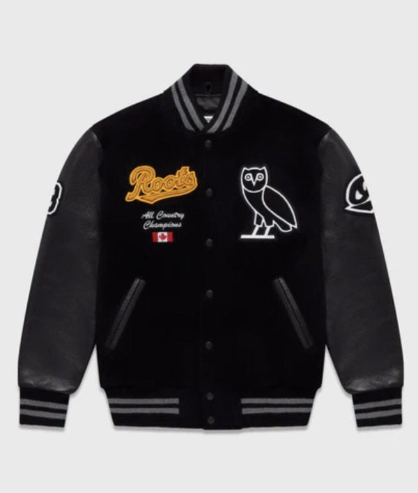 OVO Roots Varsity Black Jacket
