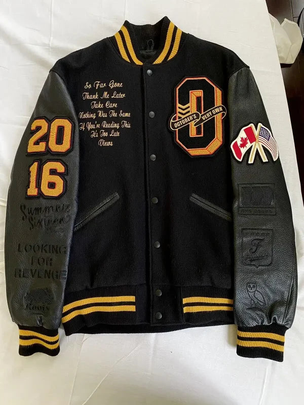 OVO x Roots Summer Sixteen Leather Varsity Jacket