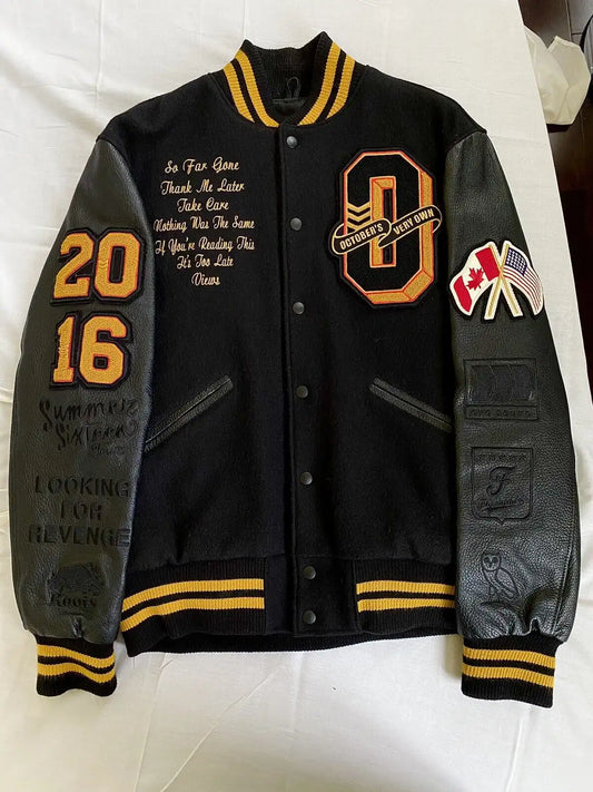 OVO x Roots Summer Sixteen Leather Varsity Jacket