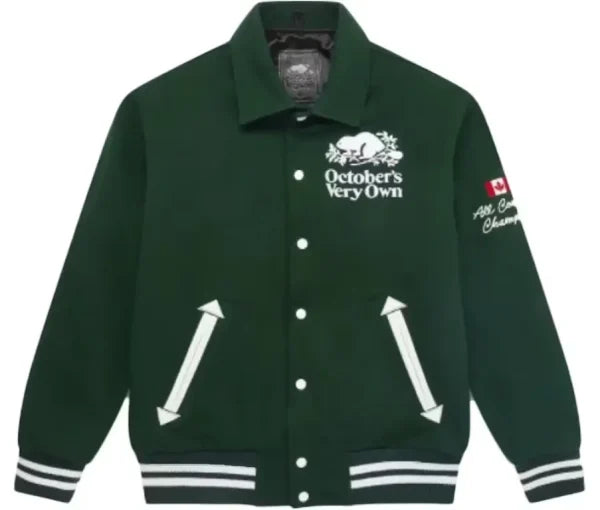 OVO x Roots Varsity Green Jacket