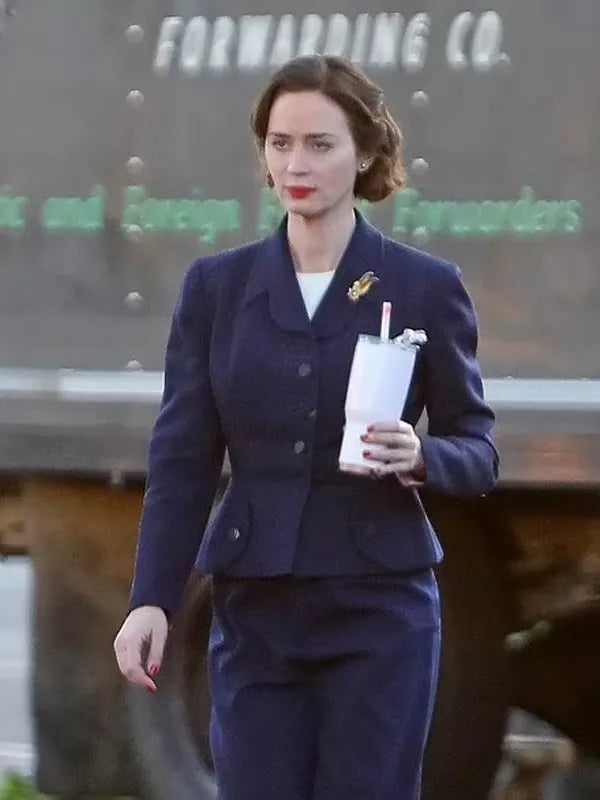 Oppenheimer Emily Blunt Blue Coat