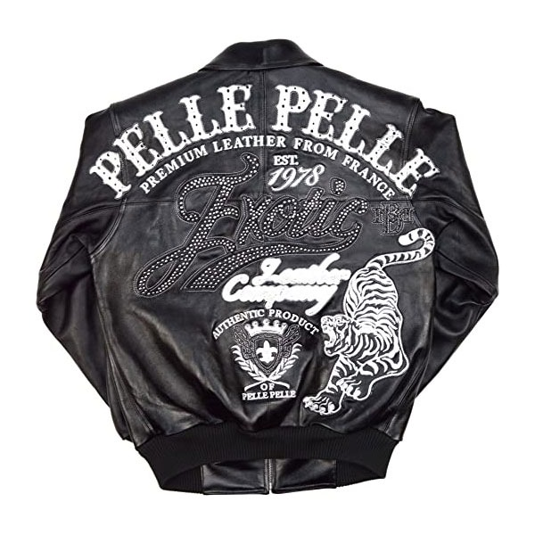 Pelle Pelle Black Exotic 1978 Leather Jacket