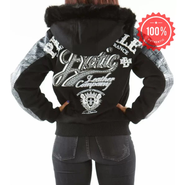 Pelle Pelle Black Exotic Fur Hood Jacket