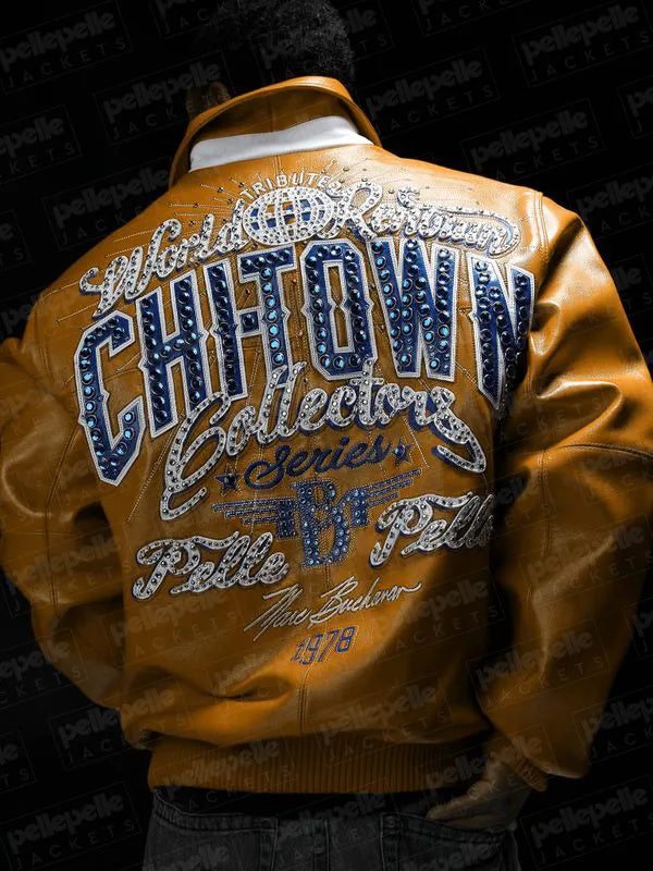 Pelle Pelle Orange Chi-Town Leather Jacket