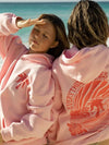 Pink Palm Puff Pullover Hoodie
