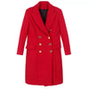 Women’s Christmas Red Double Breasted Coat