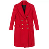 Women’s Christmas Red Double Breasted Coat