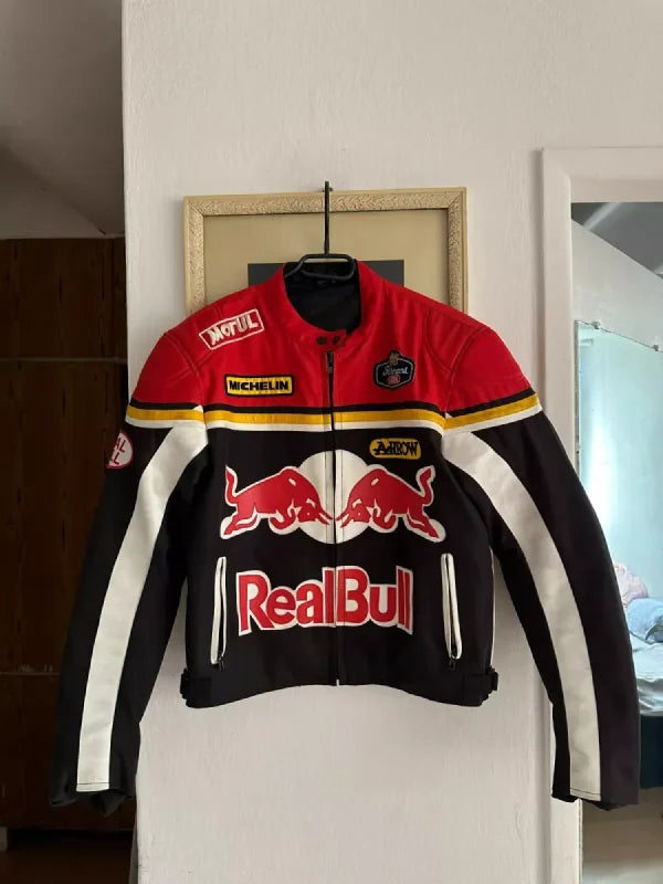 Red Bull Racing Red & Black Leather Jacket