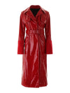 Red Notice 2021 Gal Gadot Leather Trench Coat