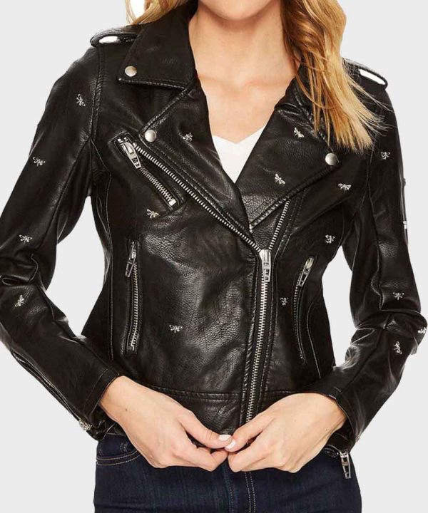 Riverdale Betty Cooper Studded Biker Leather Jacket