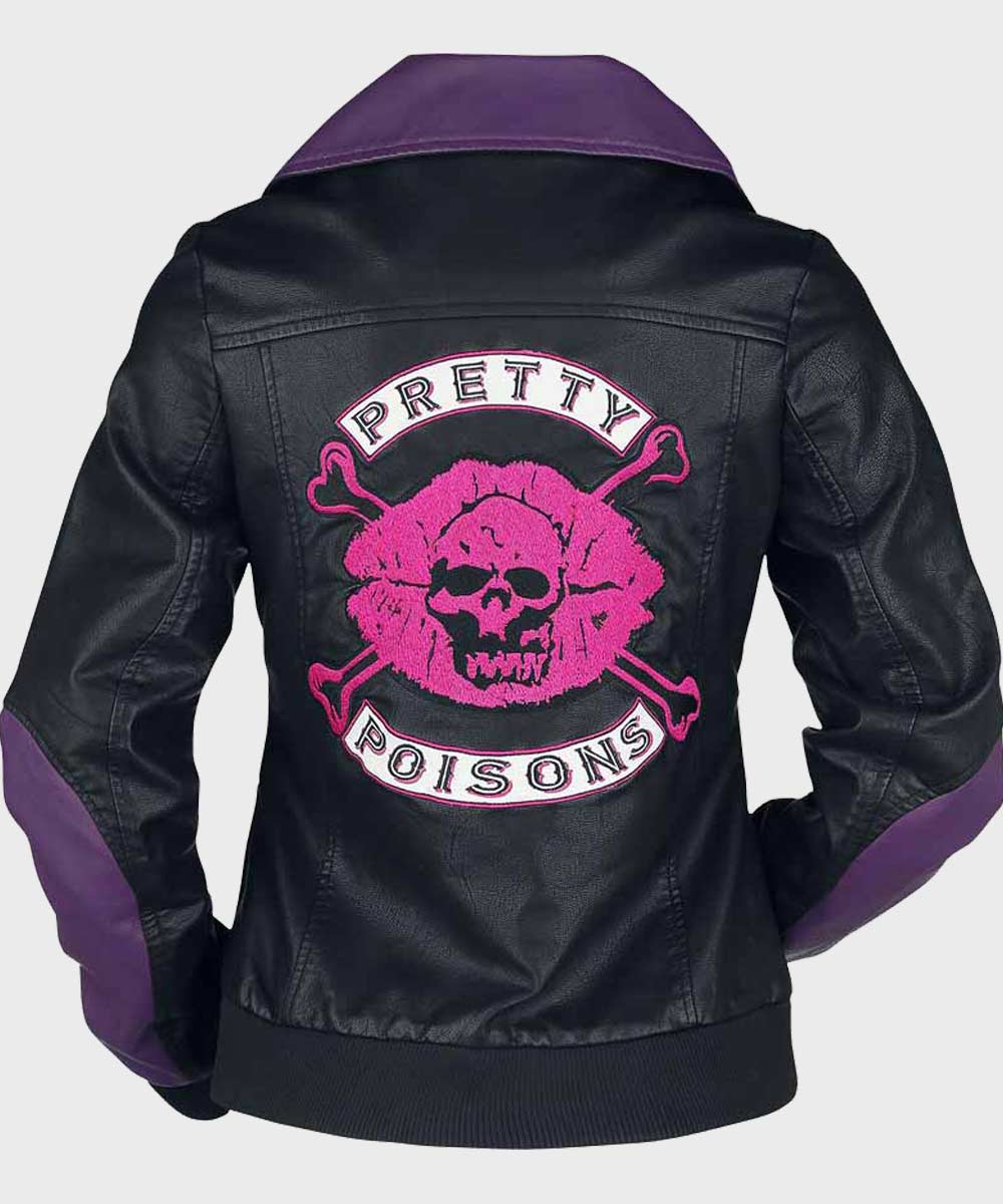 Riverdale Pretty Poisons Skull and Bones Leather Jacket