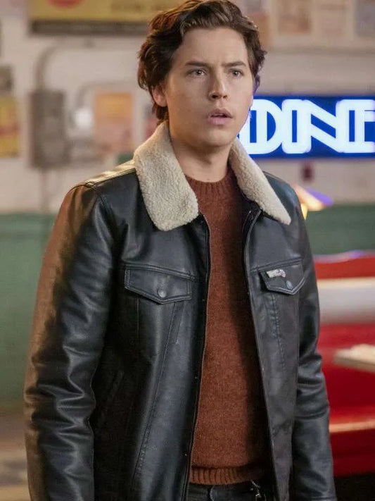 Jughead Jones Sherpa Leather Jacket