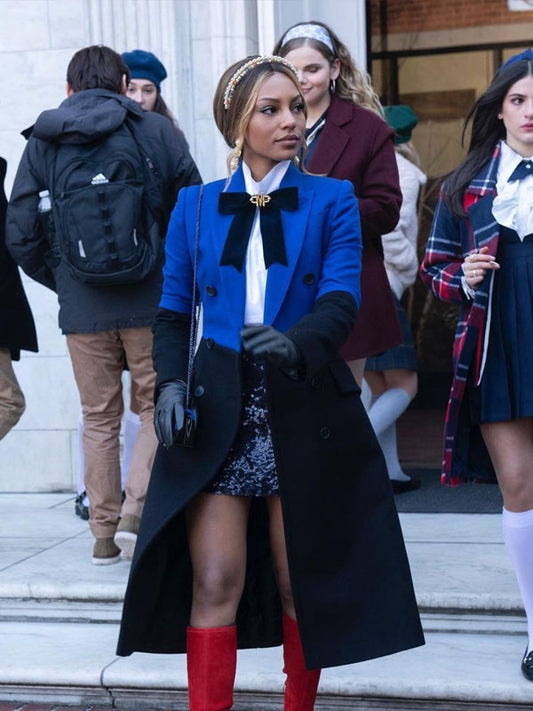 Gossip Girl S02 Savannah Lee Smith Two-Tone Coat