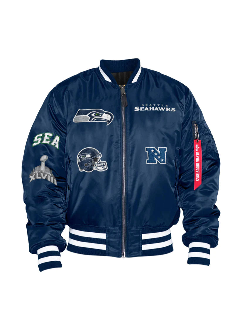 Seattle Seahawks X Alpha X New Era MA-1 Jacket
