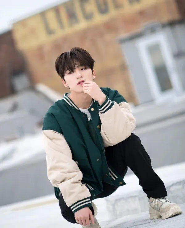 Seventeen Dino Green Varsity Jacket