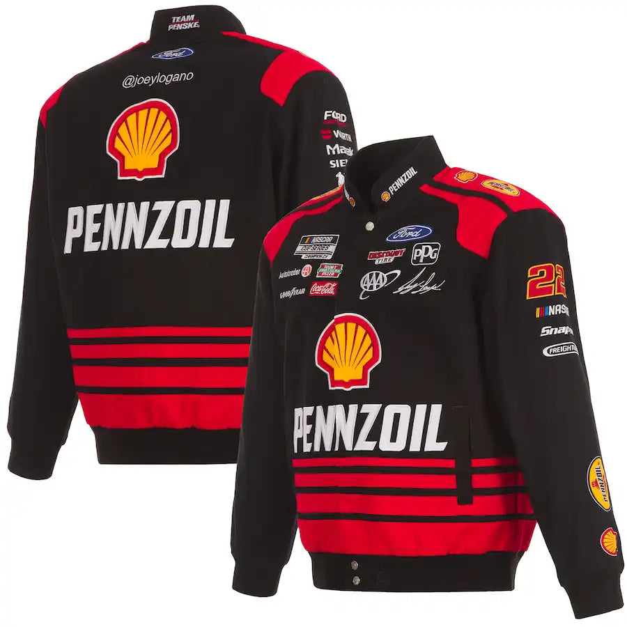 Shell Pennzoil JH Design Joey Logano Black Jacket