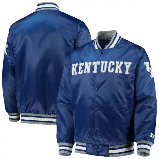 Starter Royal Kentucky Wildcats Satin Jacket