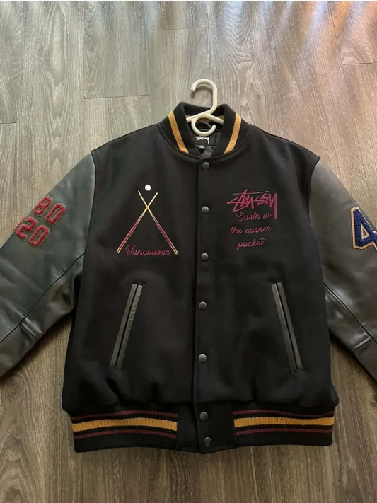 Stussy 40th Anniversary Ist 8 Ball Varsity Jacket