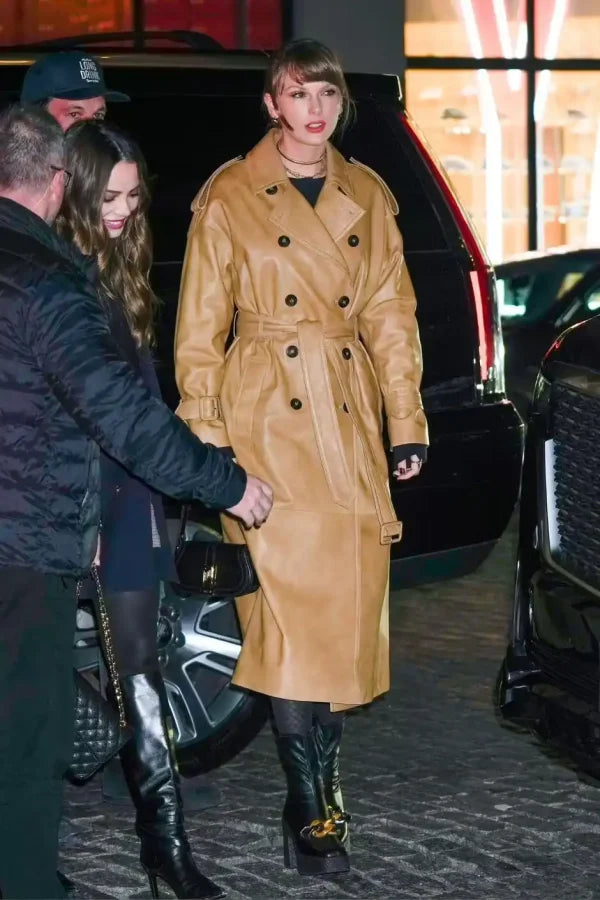 Taylor Swift 35th Birthday Camel Trench Coat