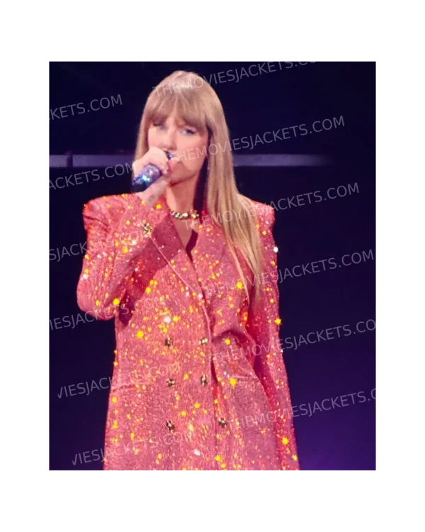 Taylor Swift The Man Peach Sequin Blazer