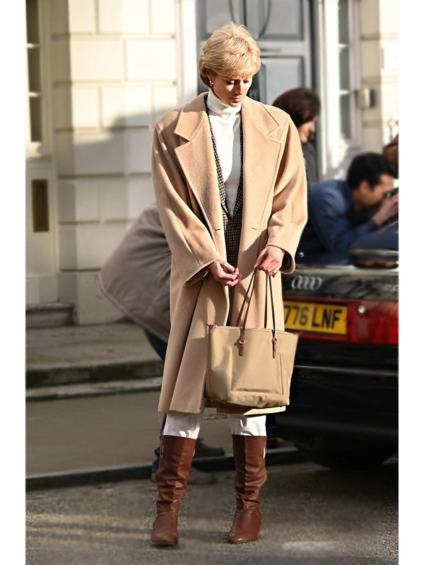The Crown Princess Diana Beige Coat
