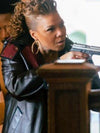 The Equalizer E07 Queen Latifah Black Leather Coat