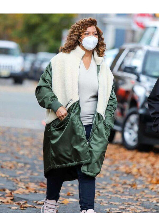 The Equalizer 2021 Queen Latifah Green White Coat
