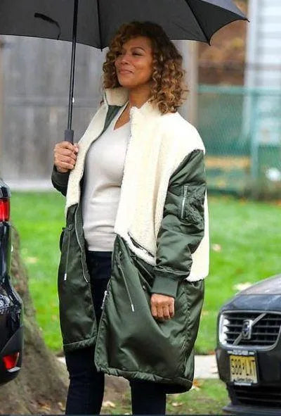 The Equalizer 2021 Queen Latifah Green White Coat