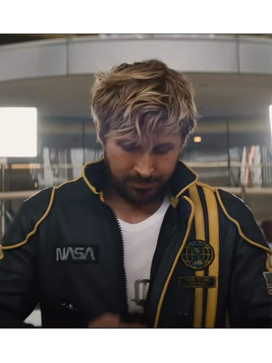 The Fall Guy Ryan Gosling Stripes Leather Jacket