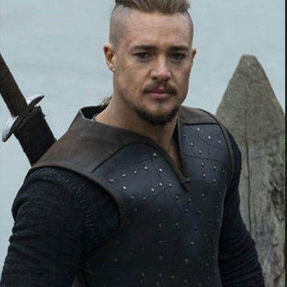 The Last Kingdom Uhtred Black Leather Vest