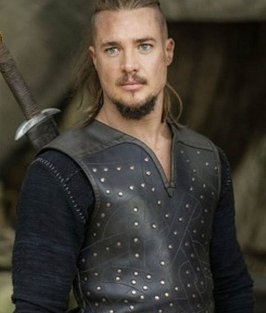 The Last Kingdom Uhtred Black Leather Vest