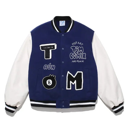 Timcomix 8 Ball Navy Varsity Jacket