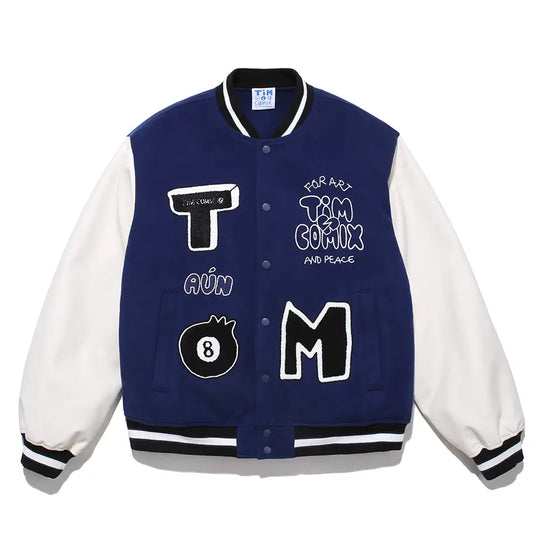 Timcomix 8 Ball Navy Varsity Jacket