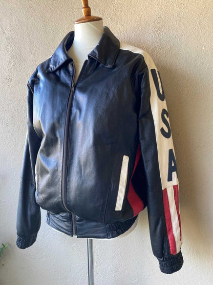 USA Bomber Leather Jacket