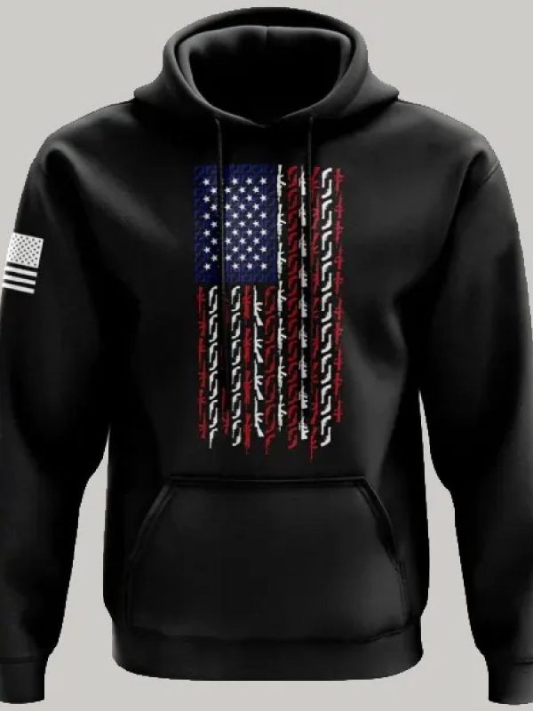 USA Flag Guns Hoodie