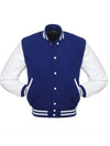 Unisex Blue And White Varsity Jacket
