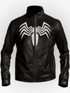 Venom Eddie Brock Spiderman Black Leather Jacket