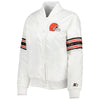 Women’s Starter White Cleveland Browns Varsity Jacket