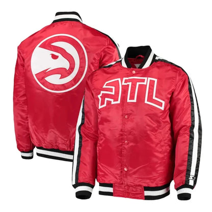 Atlanta Hawks The Offensive Red Varsity Satin Jacket