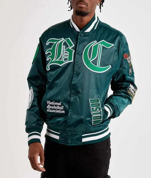 Mash Up Boston Celtics Green Jacket
