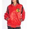 Chicago Blackhawks Teddy Red Satin Jacket
