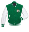 Boston Celtics Green and White Varsity Jacket