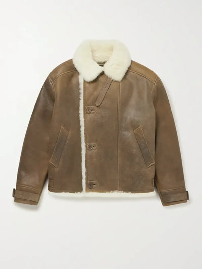 Shearling Lined Aviator Jacket