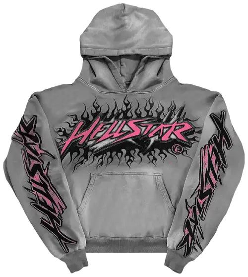 Hellstar Future Flame Hoodie ‘Grey’