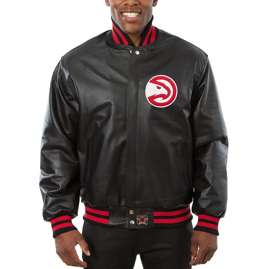 Atlanta Hawks JH Design All-Leather Jacket