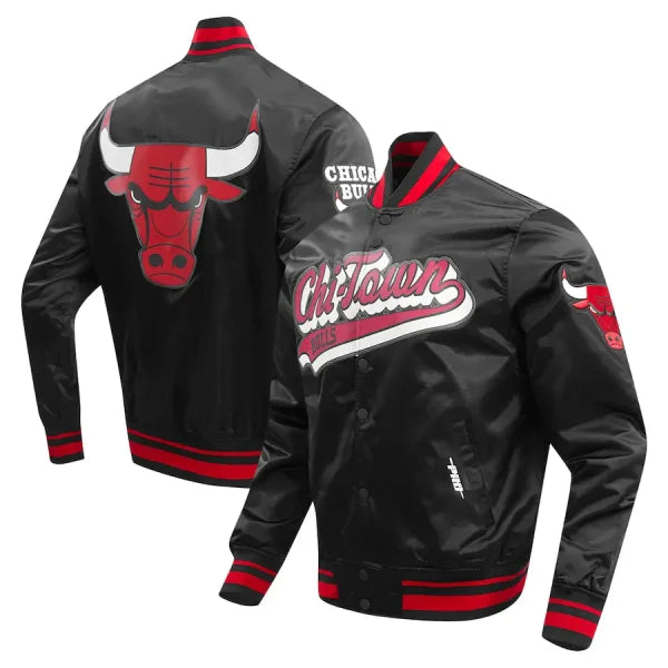 Chicago Bulls Script Tail Varsity Jacket