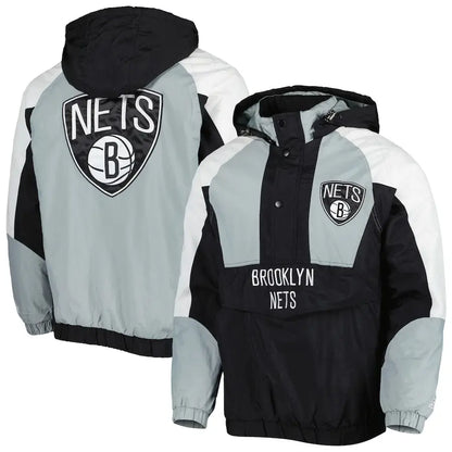 Brooklyn Nets Black Raglan Hoodie