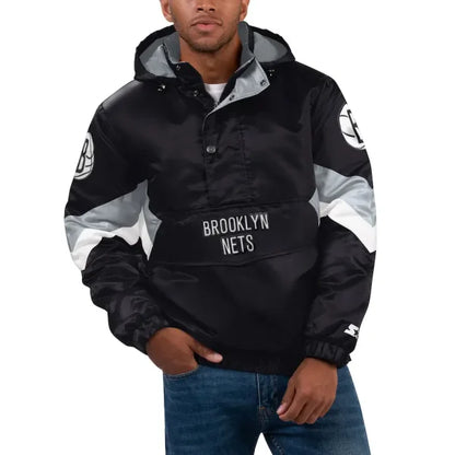 Brooklyn Nets Starter Black Force Play Hoodie