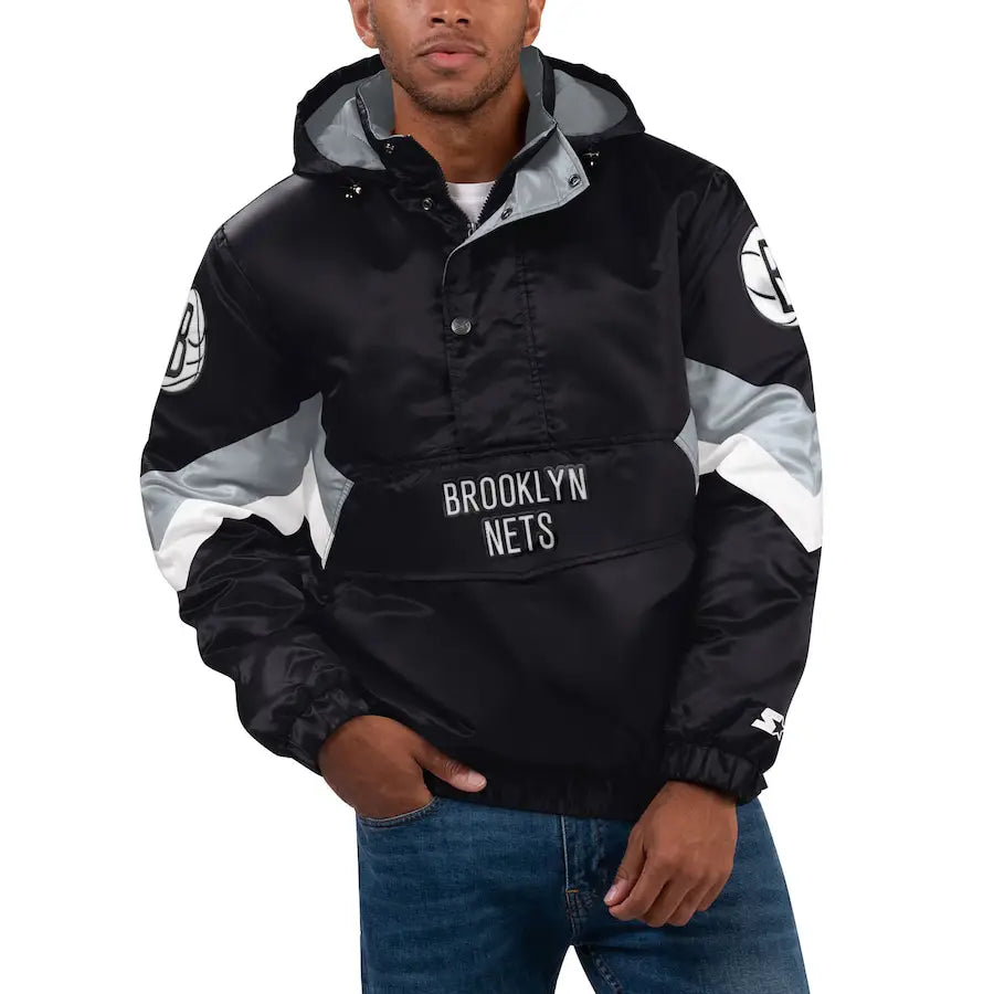 Brooklyn Nets Starter Black Force Play Hoodie